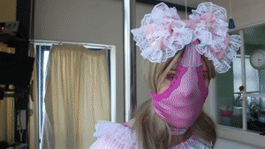 www.naughtynina.net - Pink Sissy Maid Poletied Part 2 thumbnail